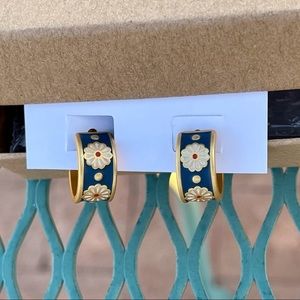 🌼Madewell Daisy Delight Enamel Small Hoops